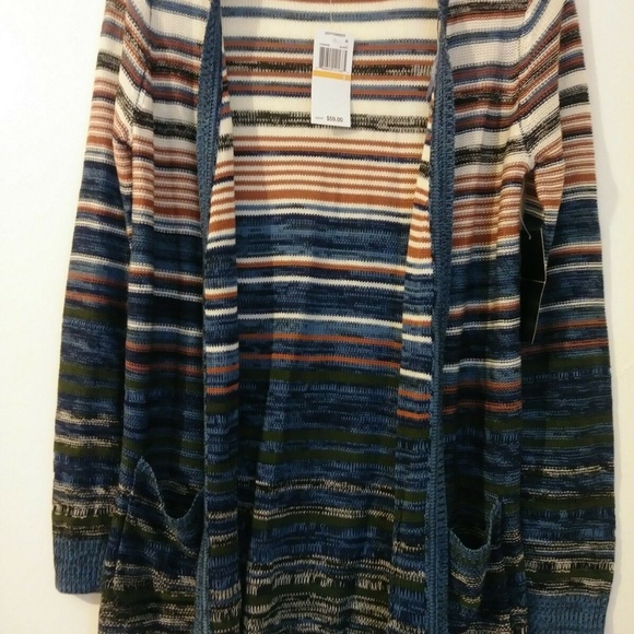 ONEHART Juniors acrylic multi-color knit Cardigan - Picture 2 of 7